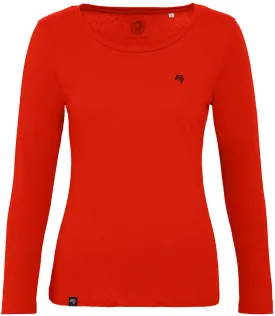 ― % ― BAC TW071/ ― Damen Bio-Baumwolle Longsleeve T-Shirt - Rot [2XL]