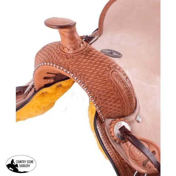 12" Double T  hard seat roping style saddle.