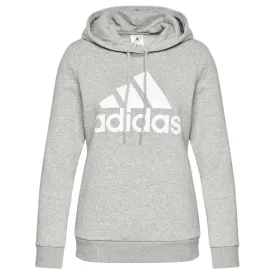 Adidas Essentials Logo Fleece Hoodie in Grey