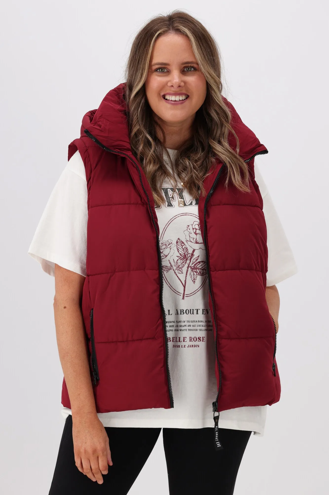 All About Eve Remi Luxe Puffer Vest Port