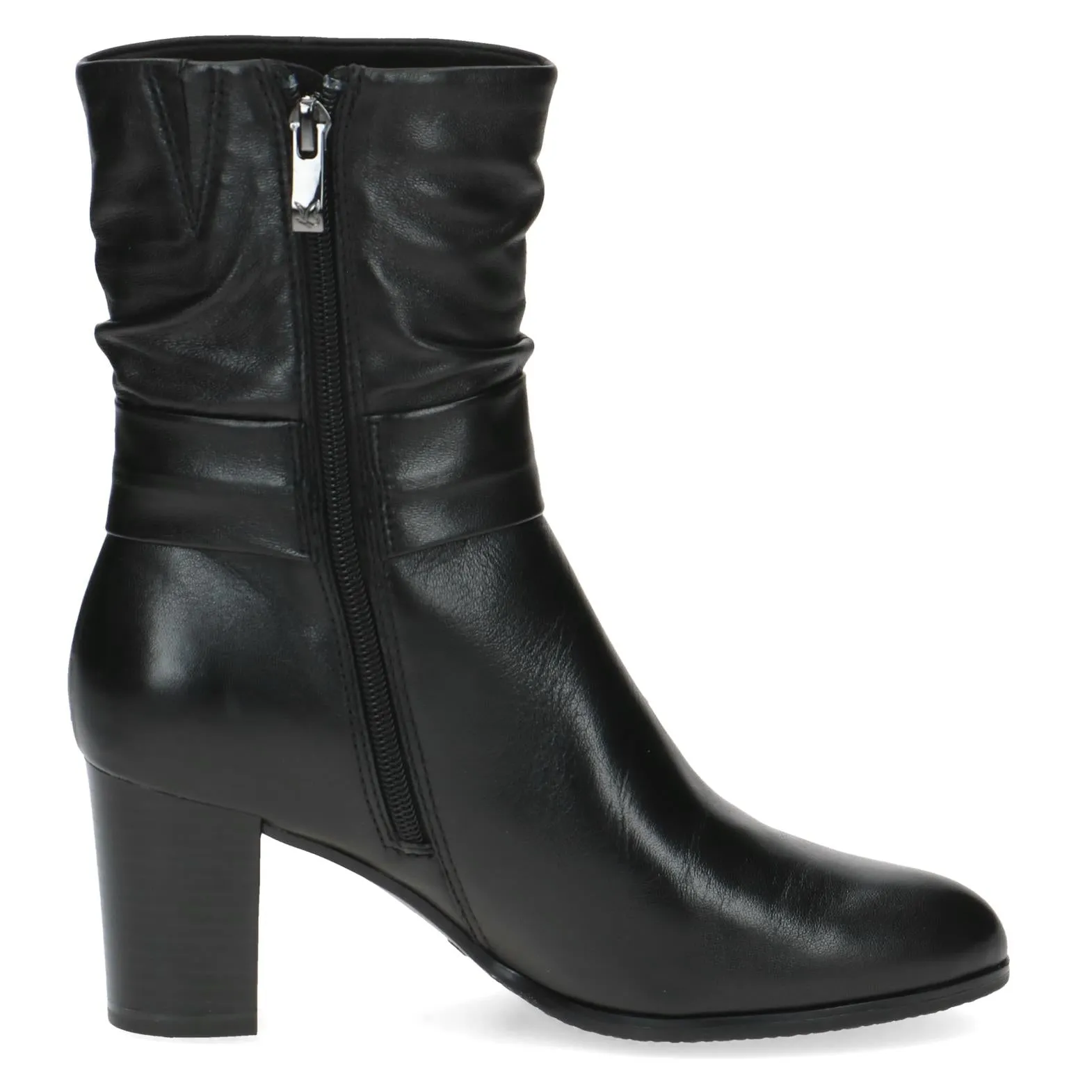 Caprice Ladies Mid Heel Zip Side Ankle Boot