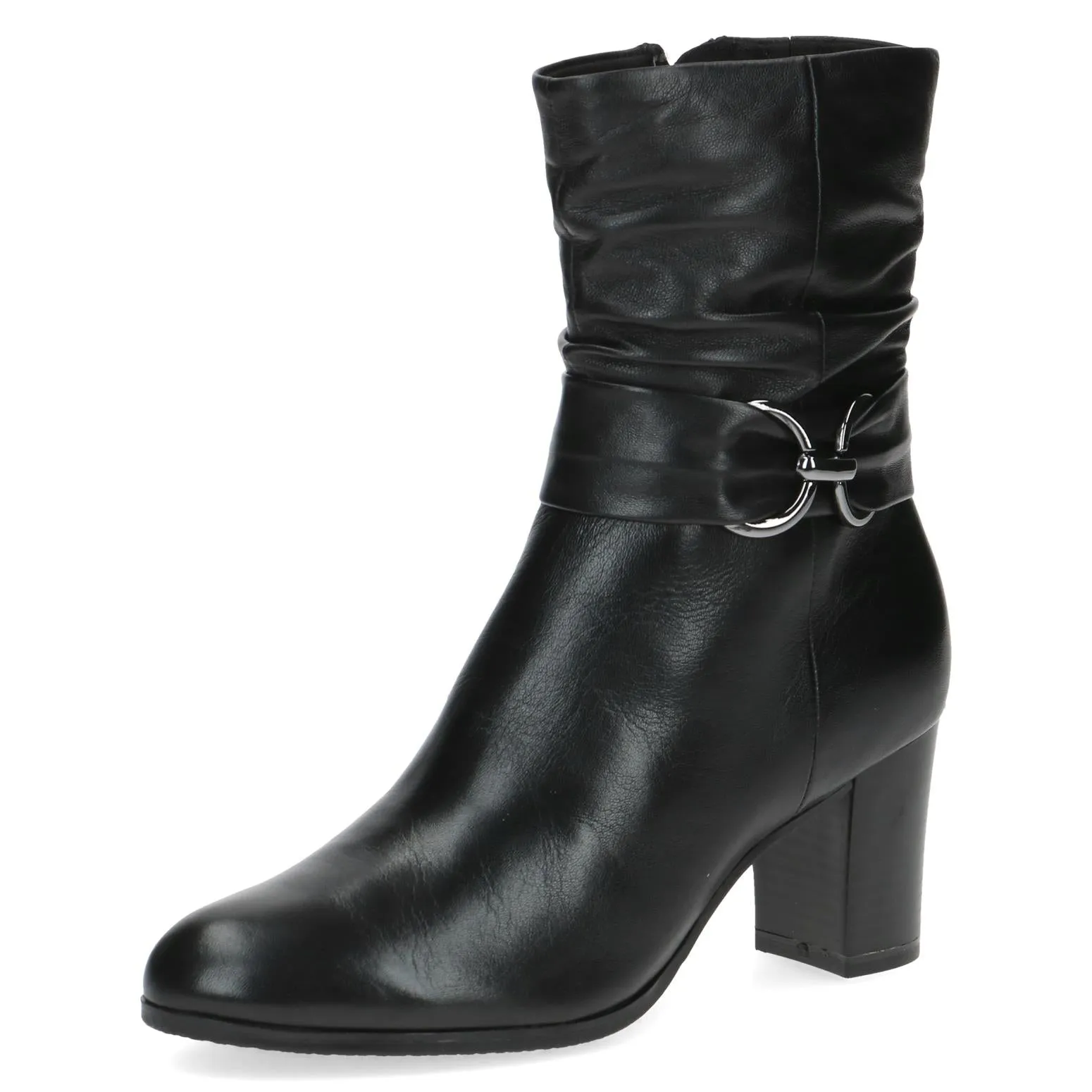 Caprice Ladies Mid Heel Zip Side Ankle Boot