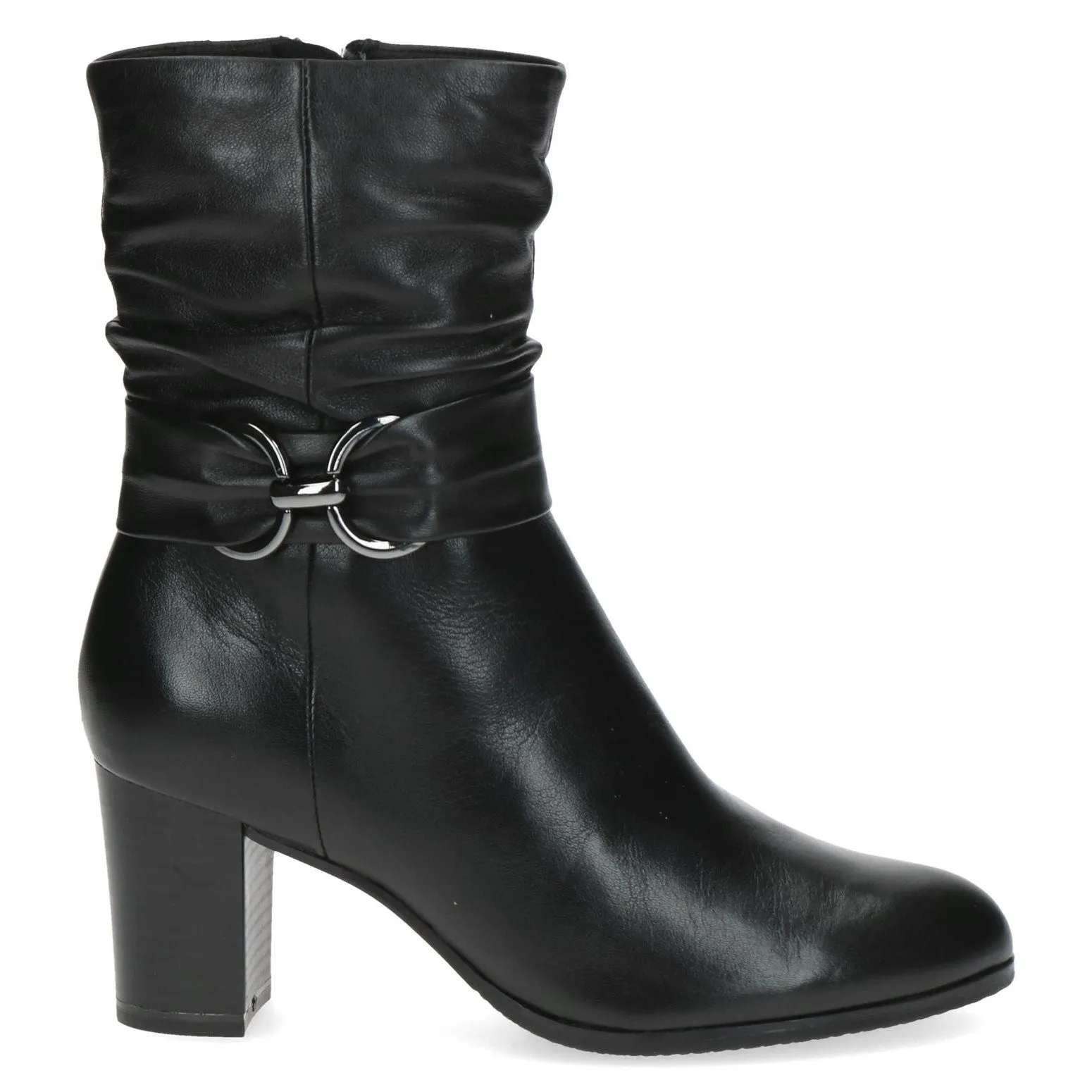 Caprice Ladies Mid Heel Zip Side Ankle Boot