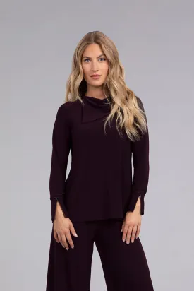 Foldover Neck Top | Currant