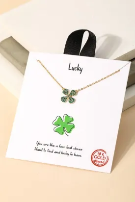 Four Leaf Clover Charm Necklace