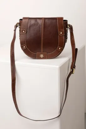 Ladies Leather Saddle Bag - Bramham