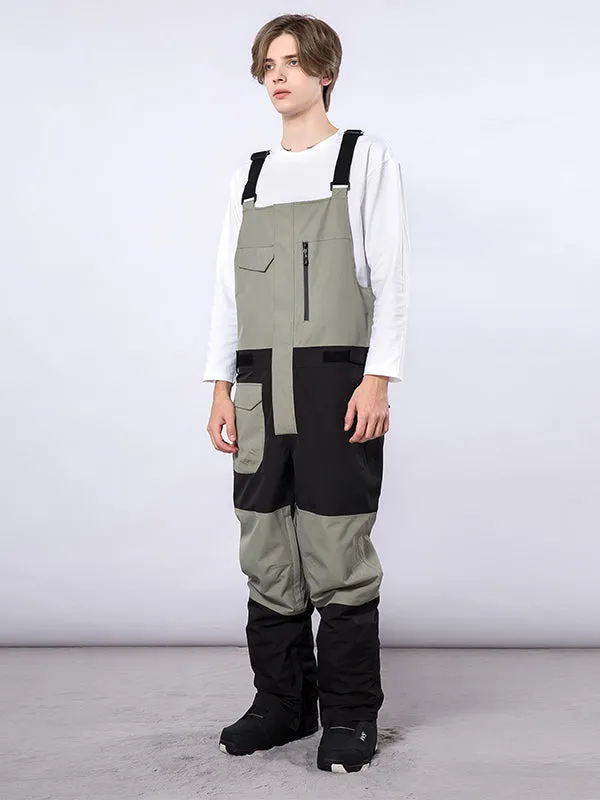 Men's Mutu Snow Winter Moment Block Snow Bibs Pants