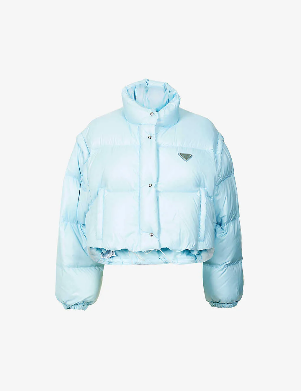 Prada Ciré Cropped Puffer Jacket (Detachable Sleeves)