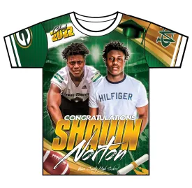 "Shawn Norton" Custom Designed Graduation 3D shirt