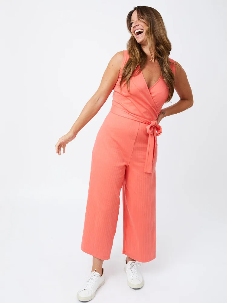 Rita Jumpsuit - Melon Rib Knit