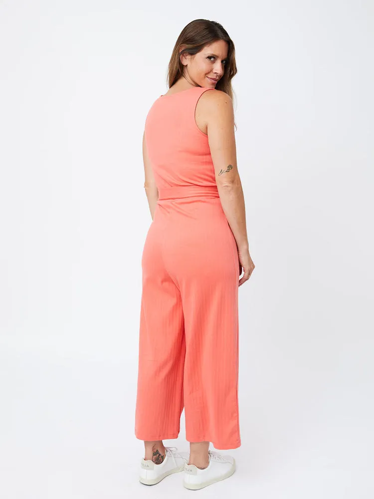 Rita Jumpsuit - Melon Rib Knit