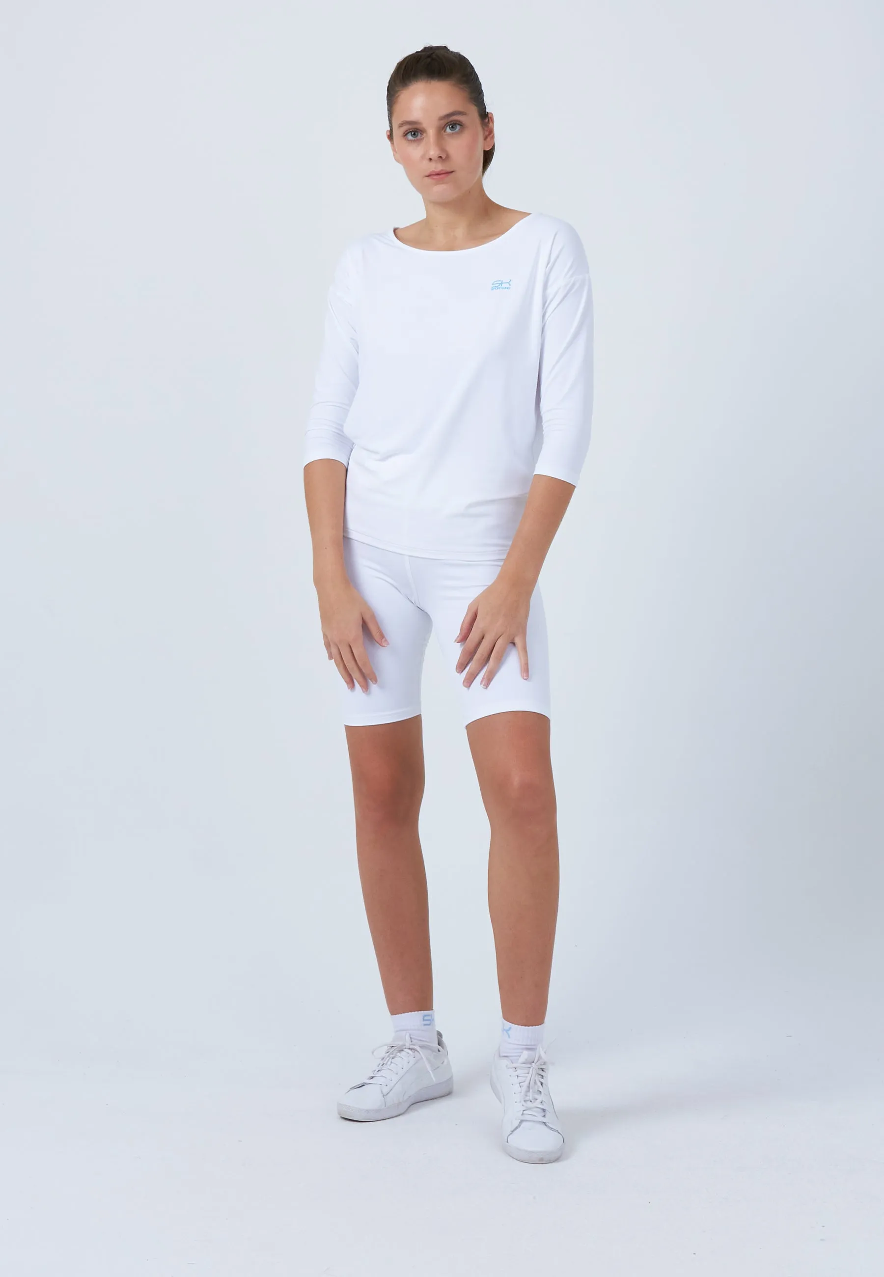 Tennis 3/4 Loose Fit Shirt, white