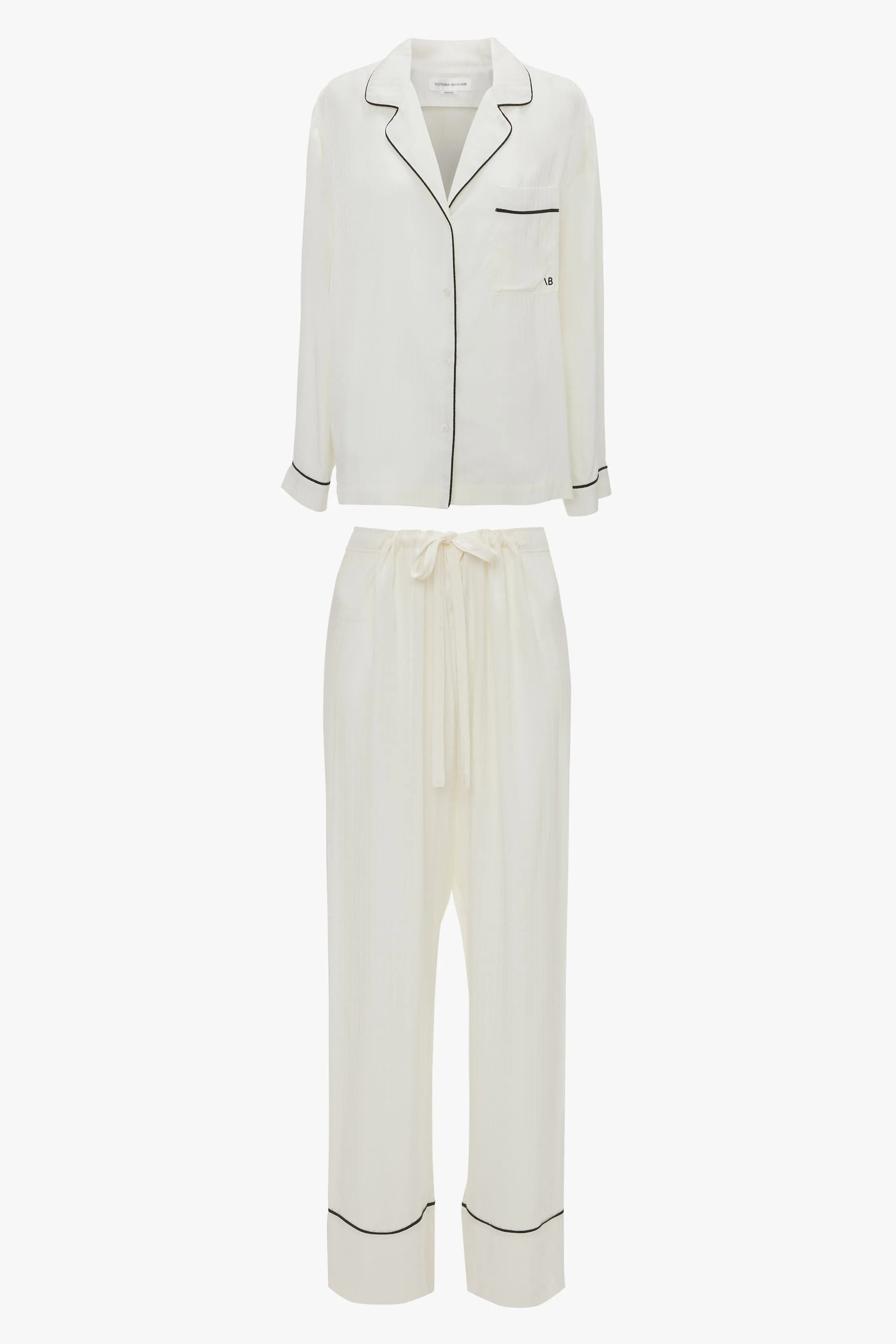 VB Monogram Pyjama Sleep Set In Ivory